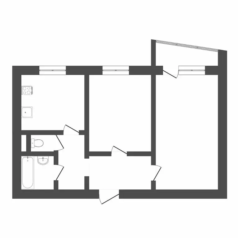 2-комнатная квартира: Тюмень, Широтная улица, 63 (51.7 м) - Фото 0