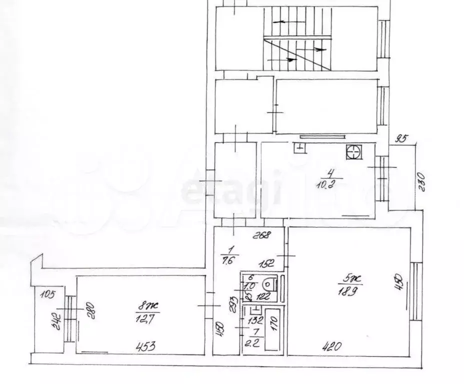 2-к. квартира, 53 м, 2/5 эт. - Фото 0