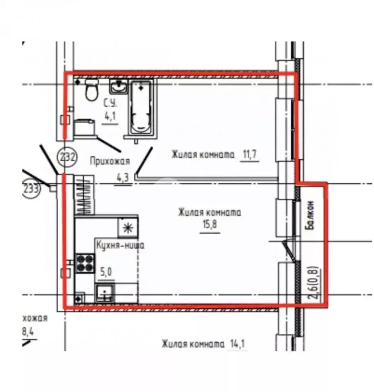 2-к кв. Пермский край, Пермь ул. Дзержинского, 3 (40.9 м) - Фото 2