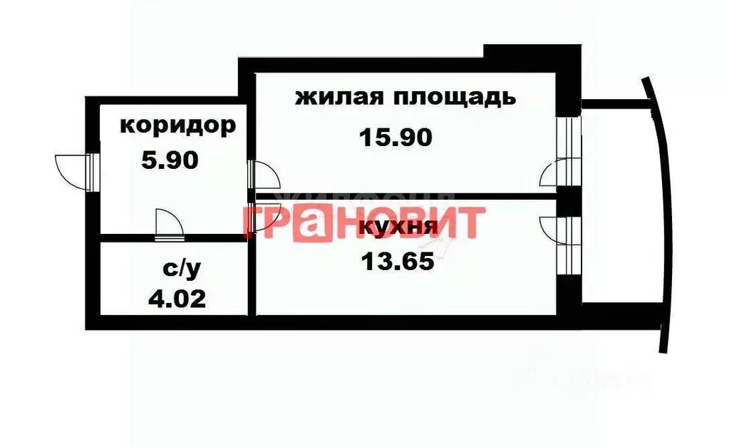 1-к кв. Новосибирская область, Новосибирск ул. Сибревкома, 9 (49.0 м) - Фото 1