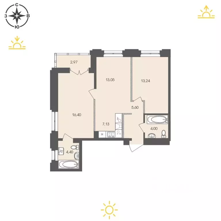 2-к кв. Иркутская область, Иркутск Энергетиков мкр,  (66.79 м) - Фото 0