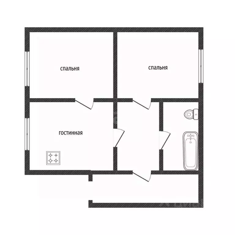 Дом в Белгородская область, Вейделевка рп ул. Юбилейная, 34 (62 м) - Фото 2