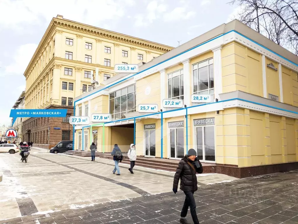 Торговая площадь в Москва Большая Садовая ул., вл6-8 (28 м) - Фото 1