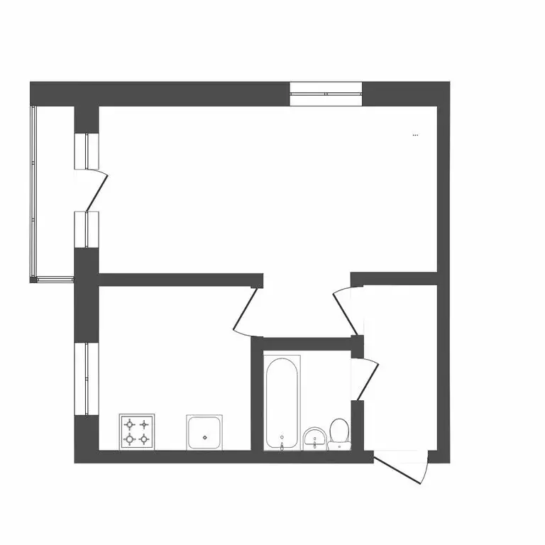 1-комнатная квартира: Тюмень, улица Республики, 180 (30.8 м) - Фото 1