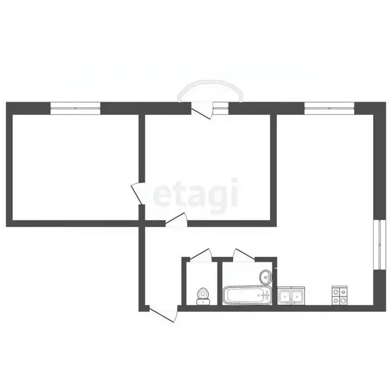 3-к кв. Кемеровская область, Новокузнецк просп. Металлургов, 47 (59.1 ... - Фото 1