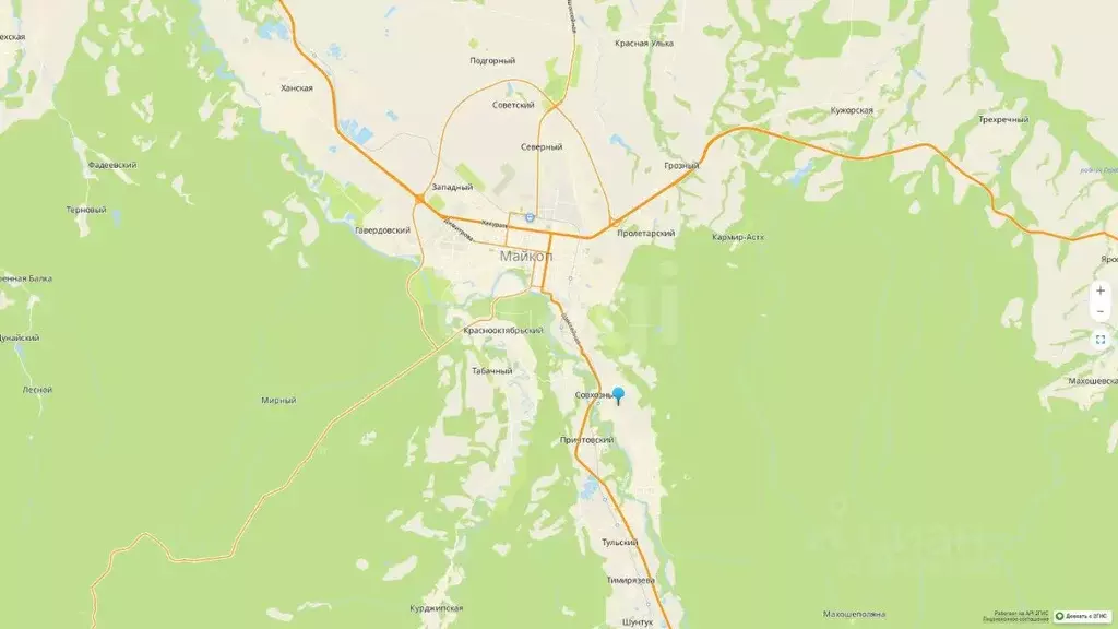 Участок в Адыгея, Майкопский район, Победенское с/пос, пос. Совхозный  ... - Фото 1