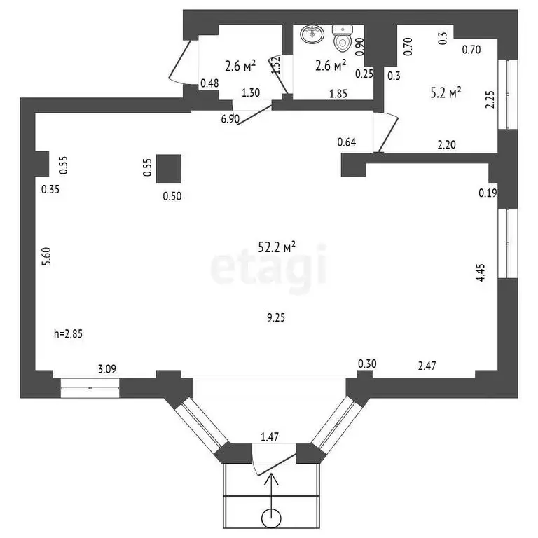 Помещение свободного назначения (62.6 м) - Фото 1