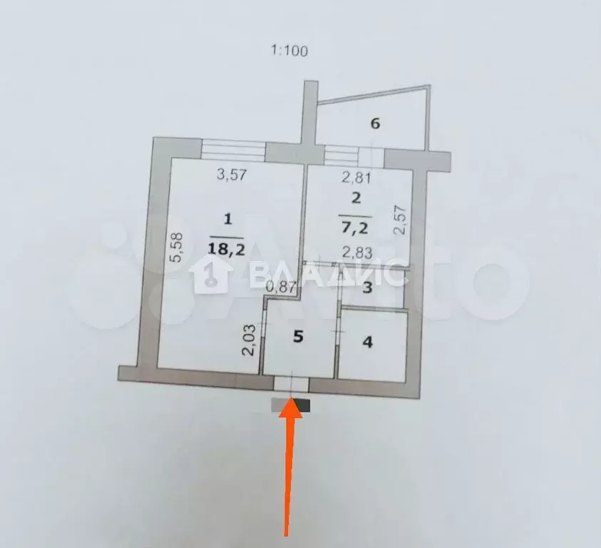 1-к. квартира, 34,5 м, 3/5 эт. - Фото 0