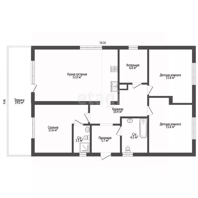 Дом в Челябинская область, Сосновский муниципальный округ, с. Большие ... - Фото 2