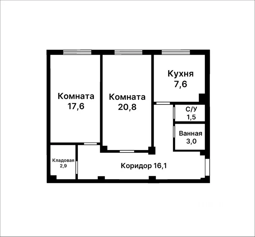 2-к кв. Москва Ленинградское ш., 3С1 (68.0 м) - Фото 1