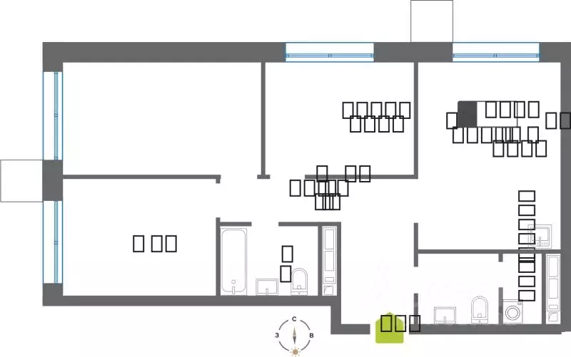 3-к кв. Московская область, Красногорск Чернево-2 мкр,  (70.7 м) - Фото 1