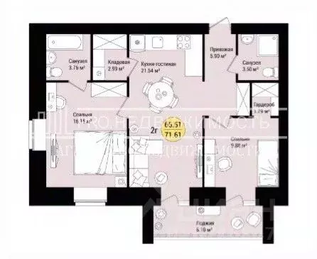 2-к кв. Марий Эл, Медведево городское поселение, Медведево пгт ул. ... - Фото 1