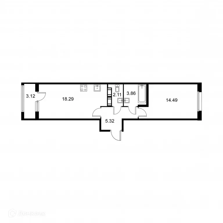 Продаётся 1-к квартира, 45.6 м - Фото 0