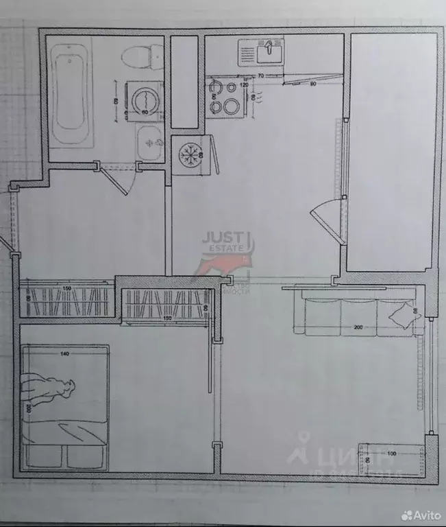 1-к кв. Московская область, Красногорск городской округ, Нахабино пгт ... - Фото 2