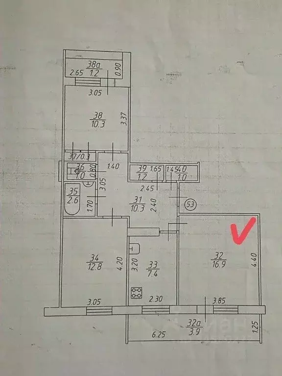 Комната Татарстан, Казань ул. Юлиуса Фучика, 48 (16.9 м) - Фото 2
