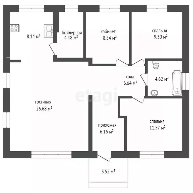 Дом в Мордовия, Лямбирский район, с. Берсеневка ул. Новоселов (110 м) - Фото 2
