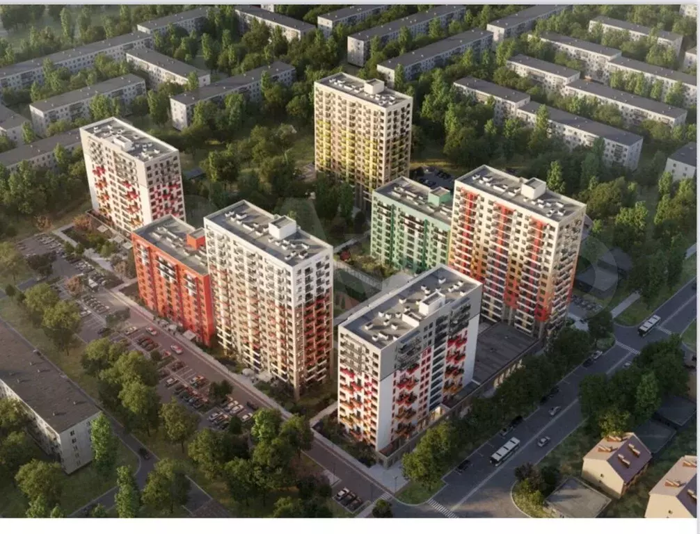 Квартира-студия, 34,8 м, 8/16 эт. - Фото 1
