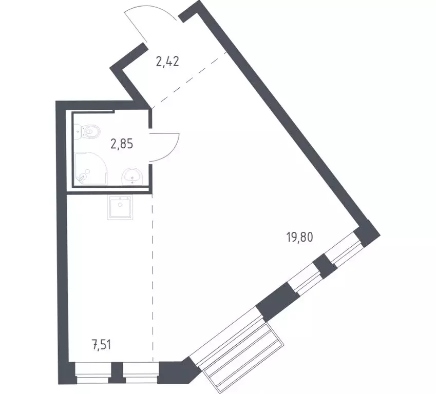 Квартира-студия: село Лайково, микрорайон Город-Событие, ЖК Рублёвский ... - Фото 1