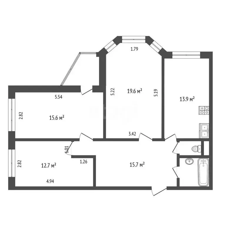 3-комнатная квартира: Ярославль, улица Слепнёва, 4А (82 м) - Фото 1