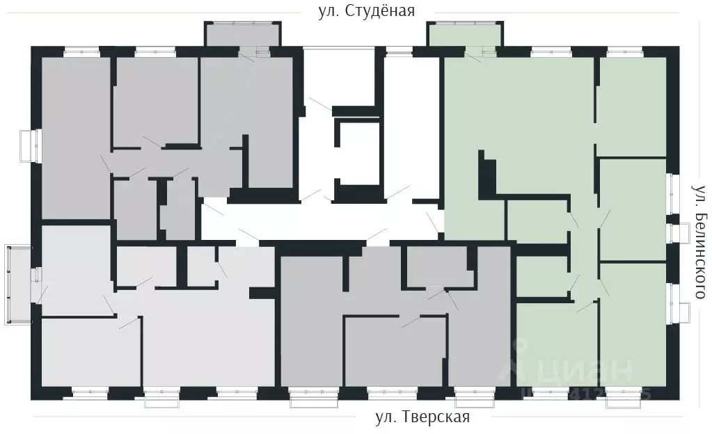 4-к кв. Нижегородская область, Нижний Новгород Резиденция жилой ... - Фото 2