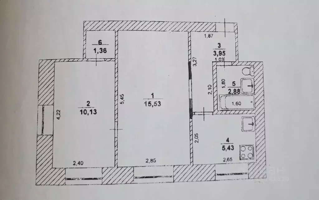 2-к кв. Ульяновская область, Ульяновск 9 Мая ул., 80 (39.3 м) - Фото 1