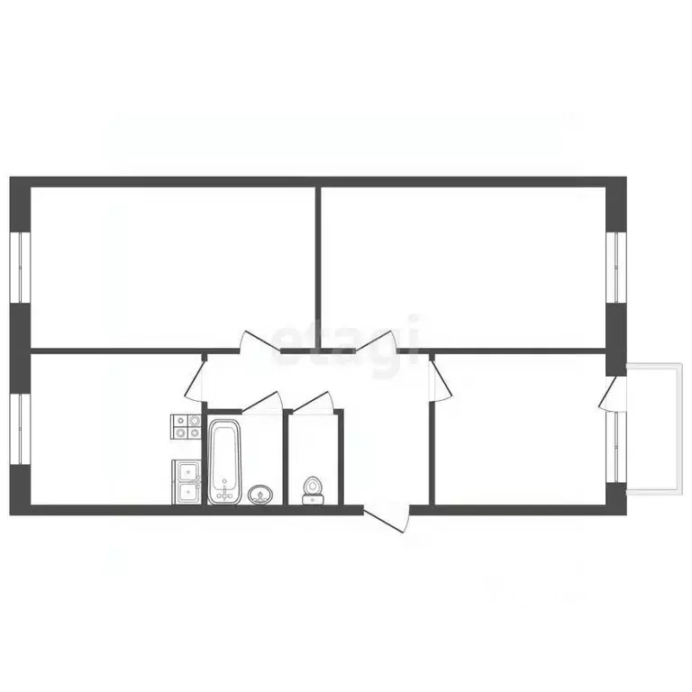 3-к кв. Забайкальский край, Чита 6-й мкр, 20 (64.8 м) - Фото 2