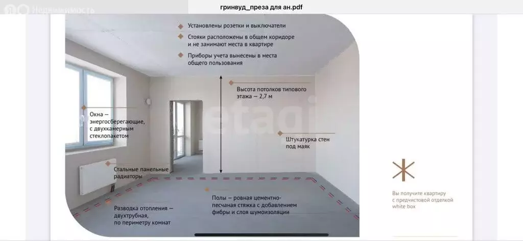 2-комнатная квартира: деревня Дударева, улица Сергея Джанбровского, ... - Фото 2