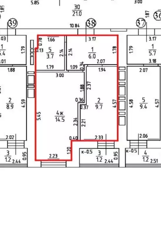 1-комнатная квартира: Балтийск, Базарный переулок, 3 (34 м) - Фото 1