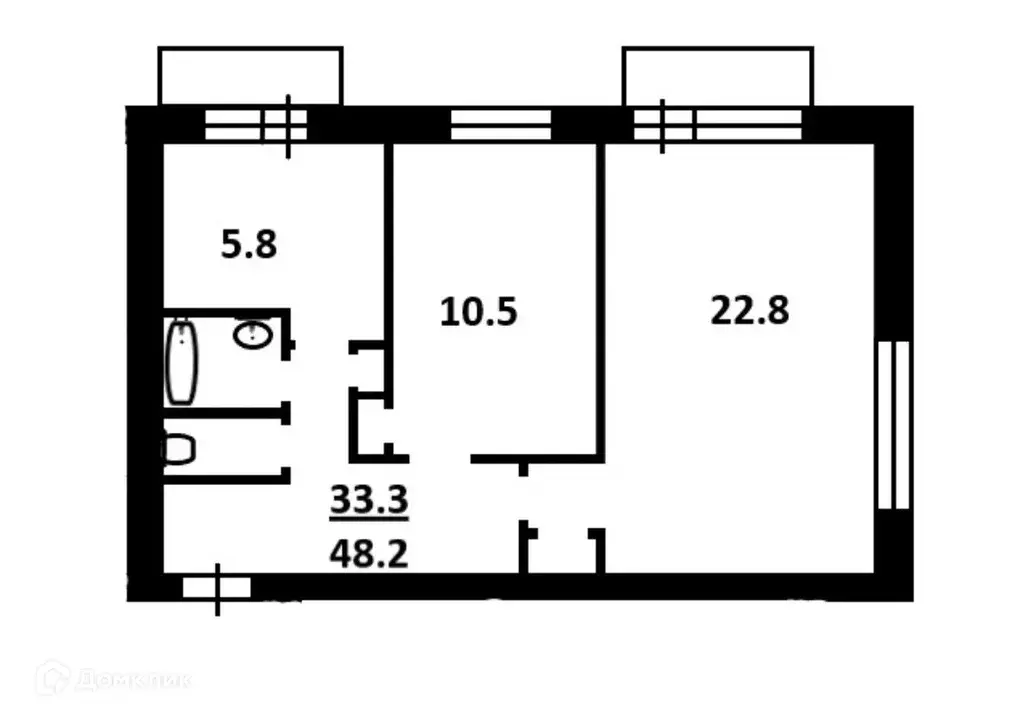 Продаётся 2-к квартира, 48.2 м - Фото 1