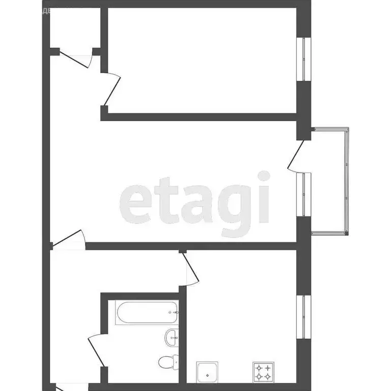 2-комнатная квартира: Улан-Удэ, Ключевская улица, 55Б (48.5 м) - Фото 1