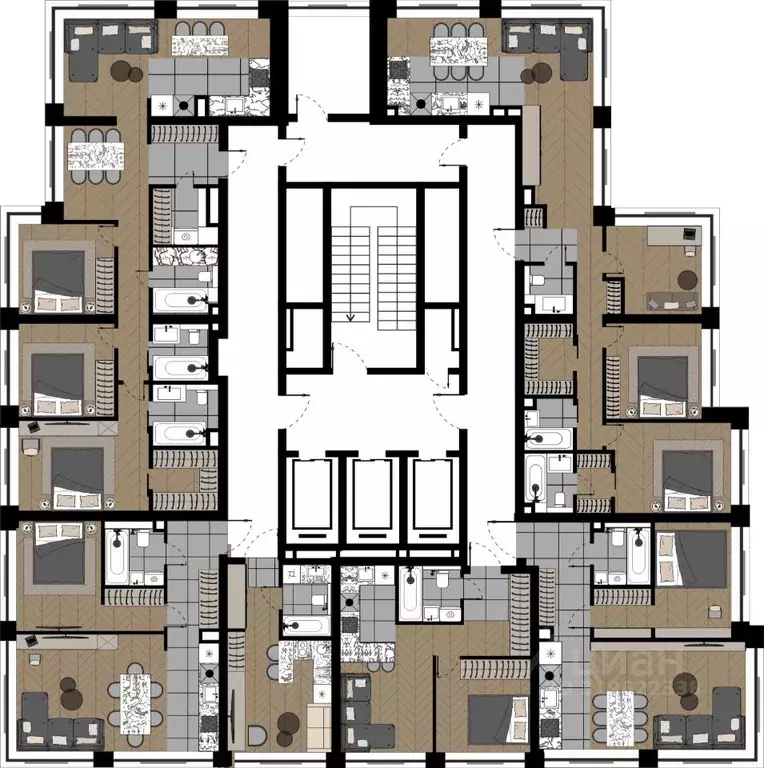 2-к кв. Москва ул. Берзарина, 37 (46.84 м) - Фото 1