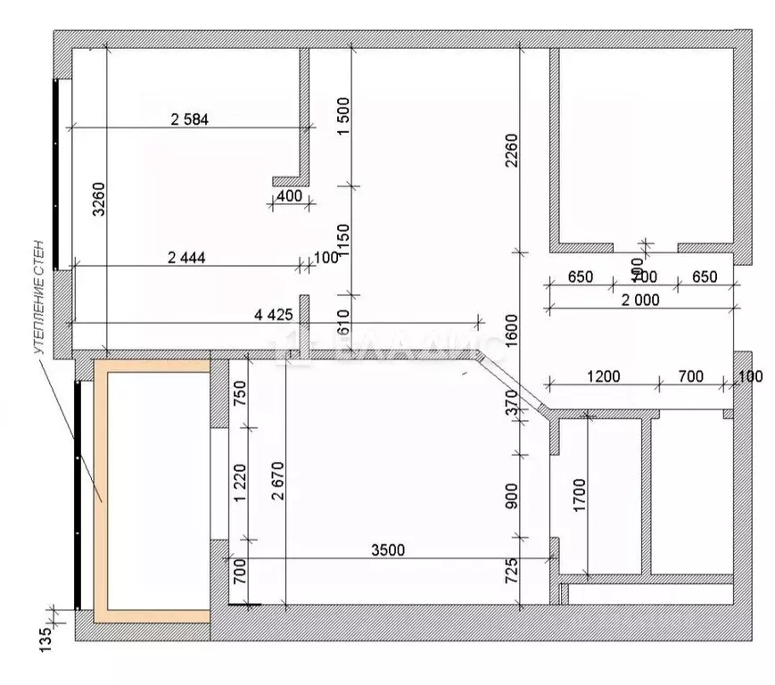 2-к кв. Москва Коломенский проезд, 21 (37.4 м) - Фото 2