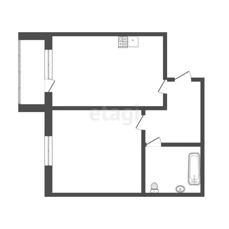 1-комнатная квартира: Саранск, улица Тани Бибиной, 3/1 (42 м) - Фото 1