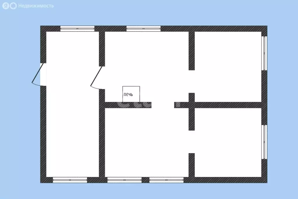 Дом в село Целинное, Заречная улица (54 м) - Фото 1