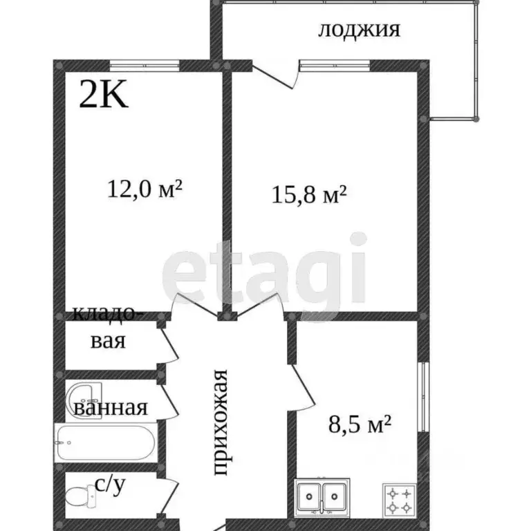 2-к кв. Вологодская область, Вологда ул. Маршала Конева, 2 (49.0 м) - Фото 1