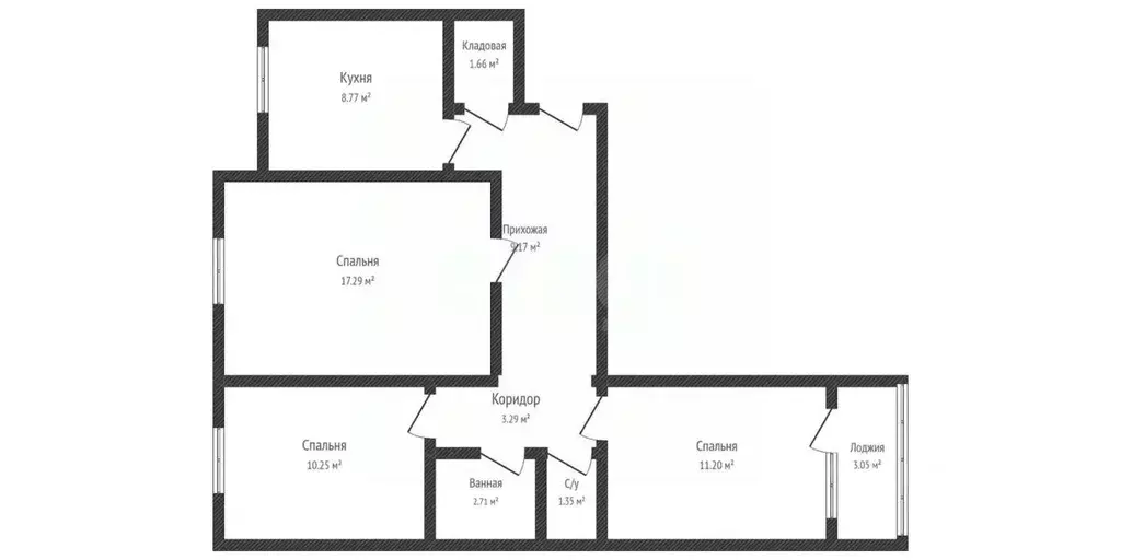 3-к кв. Краснодарский край, Краснодар Школьный мкр, ул. Школьная, 15/5 ... - Фото 2