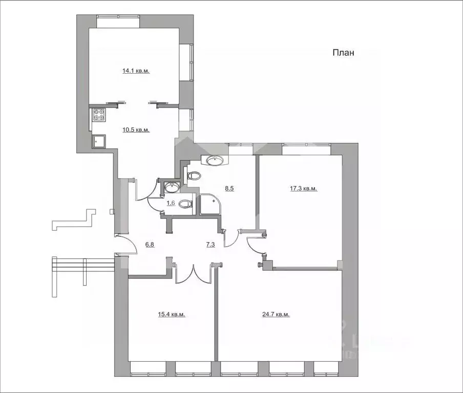 Помещение свободного назначения в Москва Тверская ул., 6С3 (106 м) - Фото 2