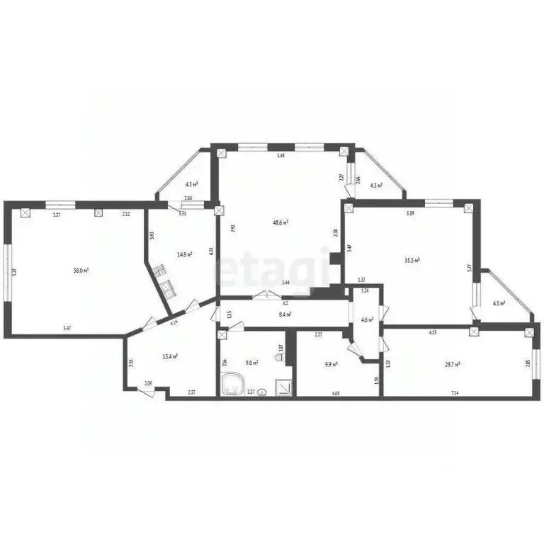 3-к кв. Саха (Якутия), Якутск 202-й мкр, 14/3 (192.1 м) - Фото 1