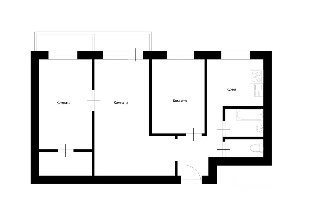 3-к кв. Владимирская область, Собинка Рабочий просп., 17 (61.5 м) - Фото 2