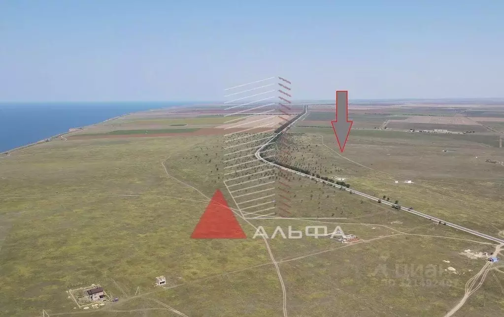 Участок в Крым, Черноморский район, с. Межводное ул. Умера Ипчи (10.0 ... - Фото 2