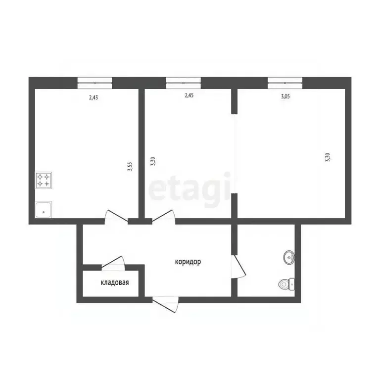 1-к кв. Камчатский край, Петропавловск-Камчатский Космический проезд, ... - Фото 2