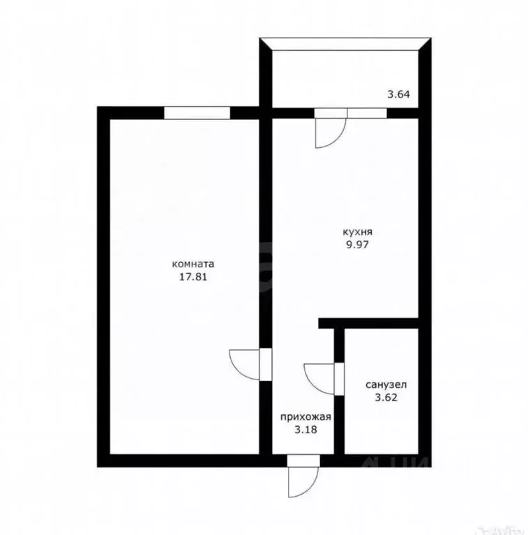 1-к кв. Краснодарский край, Краснодар Черкасская ул., 135 (34.5 м) - Фото 2
