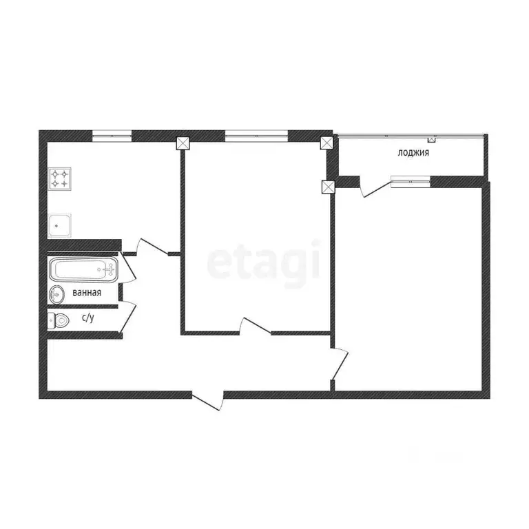 2-к кв. Белгородская область, Белгород Радуга мкр, пер. 2-й Садовый, 2 ... - Фото 2