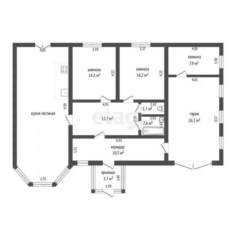 Дом в Мордовия, Рузаевский район, пос. Левженский ул. Полевая (149 м) - Фото 2