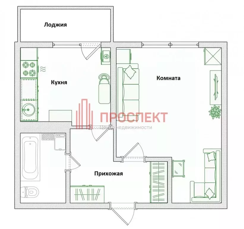1-к кв. Пензенская область, Пензенский район, Засечный сельсовет, с. ... - Фото 2