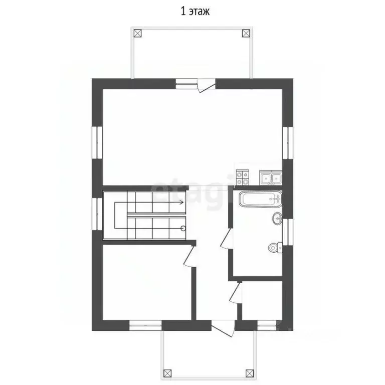Дом в Тюменская область, Тюмень ул. Пуровская (150 м) - Фото 2