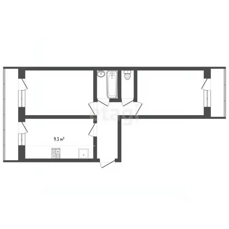 2-к кв. Ставропольский край, Кисловодск Водопойная ул. (48.2 м) - Фото 2