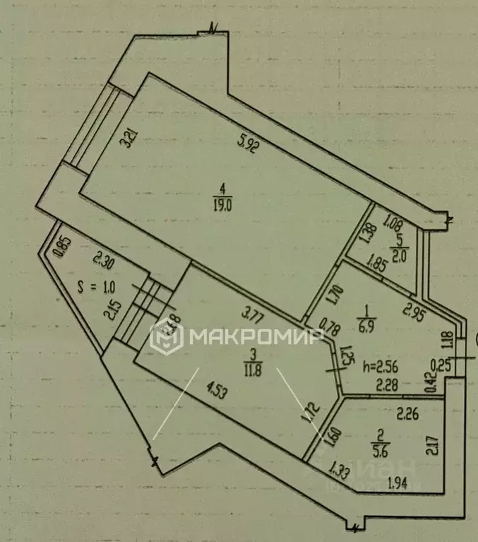 1-к кв. Брянская область, Брянск ул. Ромашина, 39 (45.3 м) - Фото 1