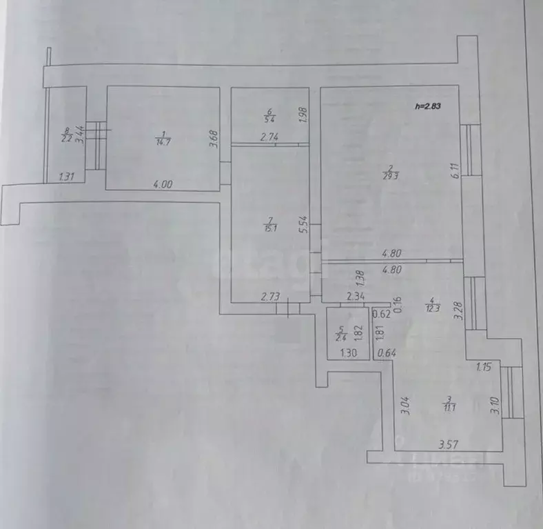2-к кв. Татарстан, Казань Чистопольская ул., 71а (90.3 м) - Фото 2