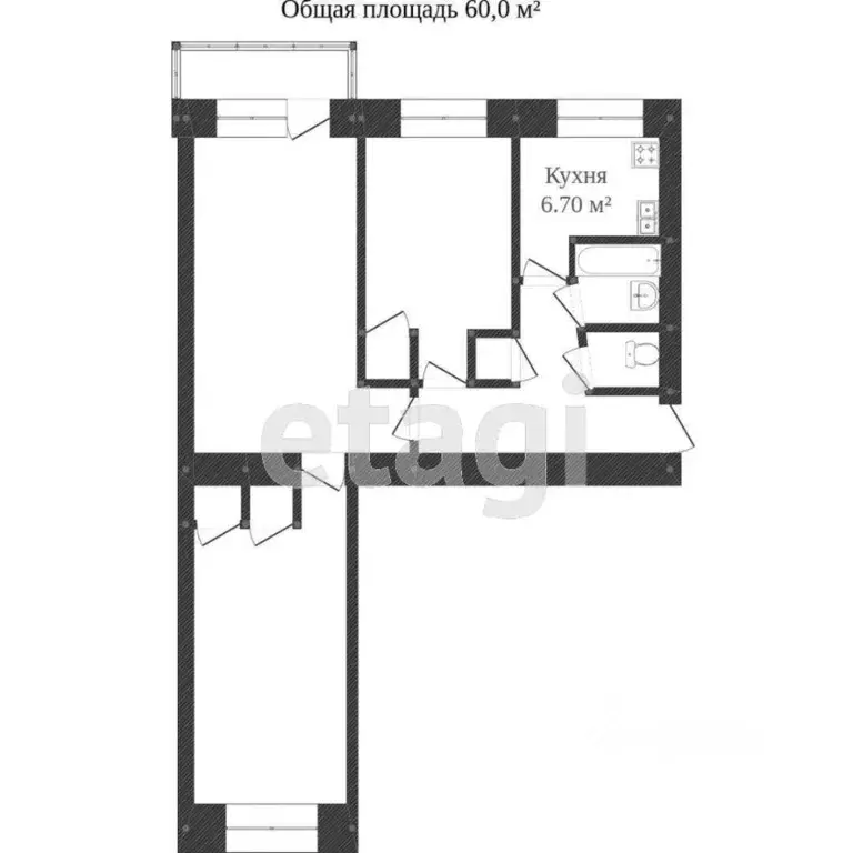 3-к кв. Вологодская область, Вологда 1-й ГПЗ-23 мкр, 16 (60.0 м) - Фото 1